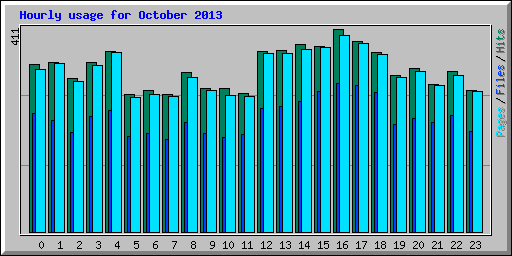 Hourly usage for October 2013