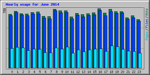 Hourly usage for June 2014