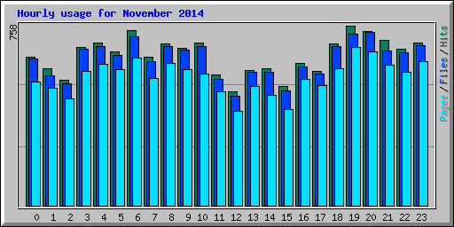 Hourly usage for November 2014