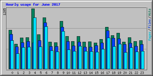 Hourly usage for June 2017