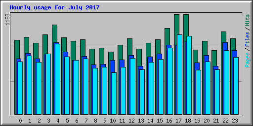 Hourly usage for July 2017