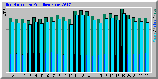 Hourly usage for November 2017