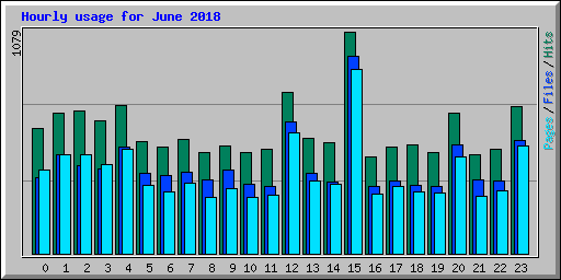 Hourly usage for June 2018