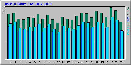 Hourly usage for July 2018