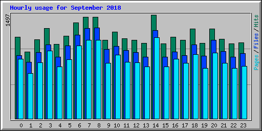Hourly usage for September 2018