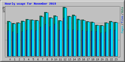 Hourly usage for November 2019