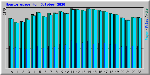 Hourly usage for October 2020