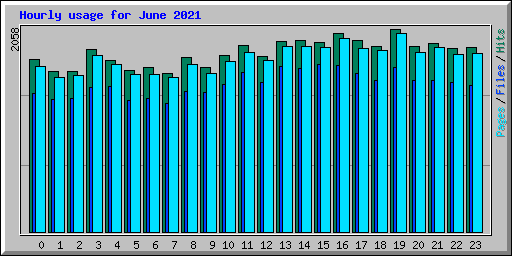 Hourly usage for June 2021