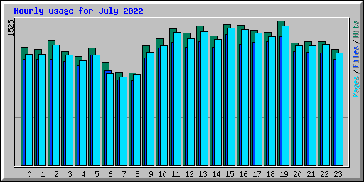 Hourly usage for July 2022