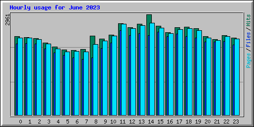 Hourly usage for June 2023