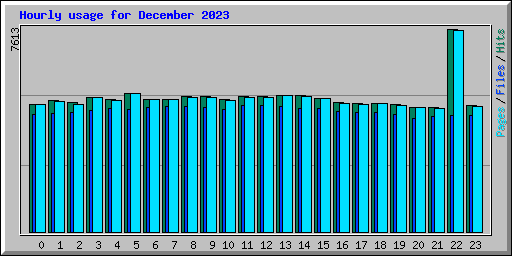 Hourly usage for December 2023