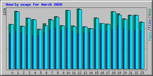 Hourly usage for March 2026