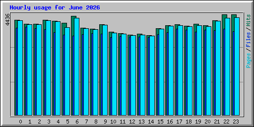 Hourly usage for June 2026