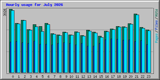 Hourly usage for July 2026